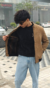 mens imported camel brown wool jacket